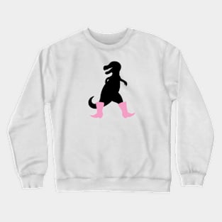 Stylish dinosaur with boots Crewneck Sweatshirt